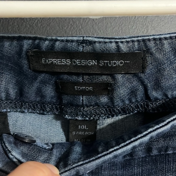 Express Editor Stretch Denim Trousers Size: 10L - Picture 4 of 5